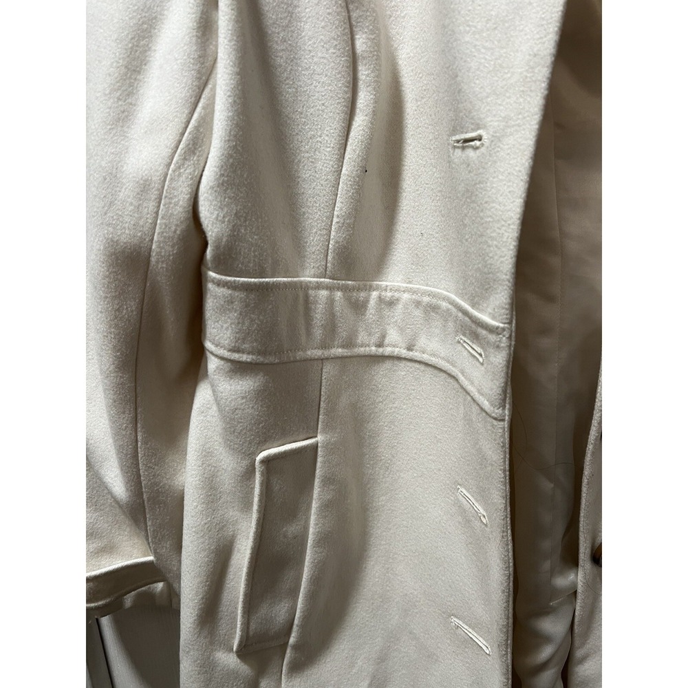 Euc Old Navy Peacoat Womens White Double Breasted Button Up Coat Long Size XL - Picture 3 of 6
